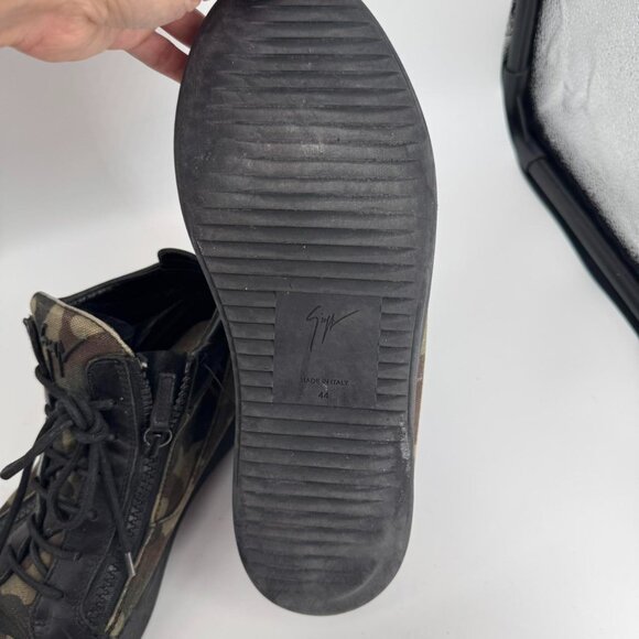 GIUSEPPE ZANOTTI Kriss mid top army style sneakers Size 44 US 11 - Picture 5 of 5